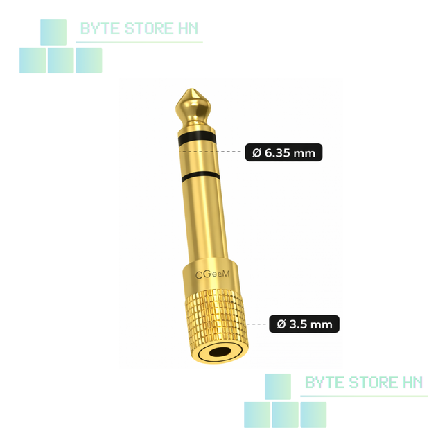 Adaptador Audio 3.5 mm a 6.35 mm.