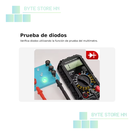 Multímetro digital ANENG SZ308 con puntas de prueba