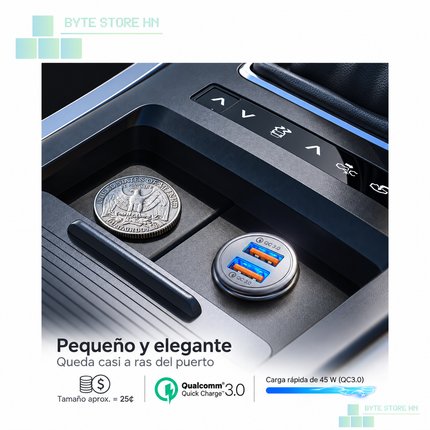 Cargador CERTIFICADO para carro AINOPE AV801 24W | Doble USB-A