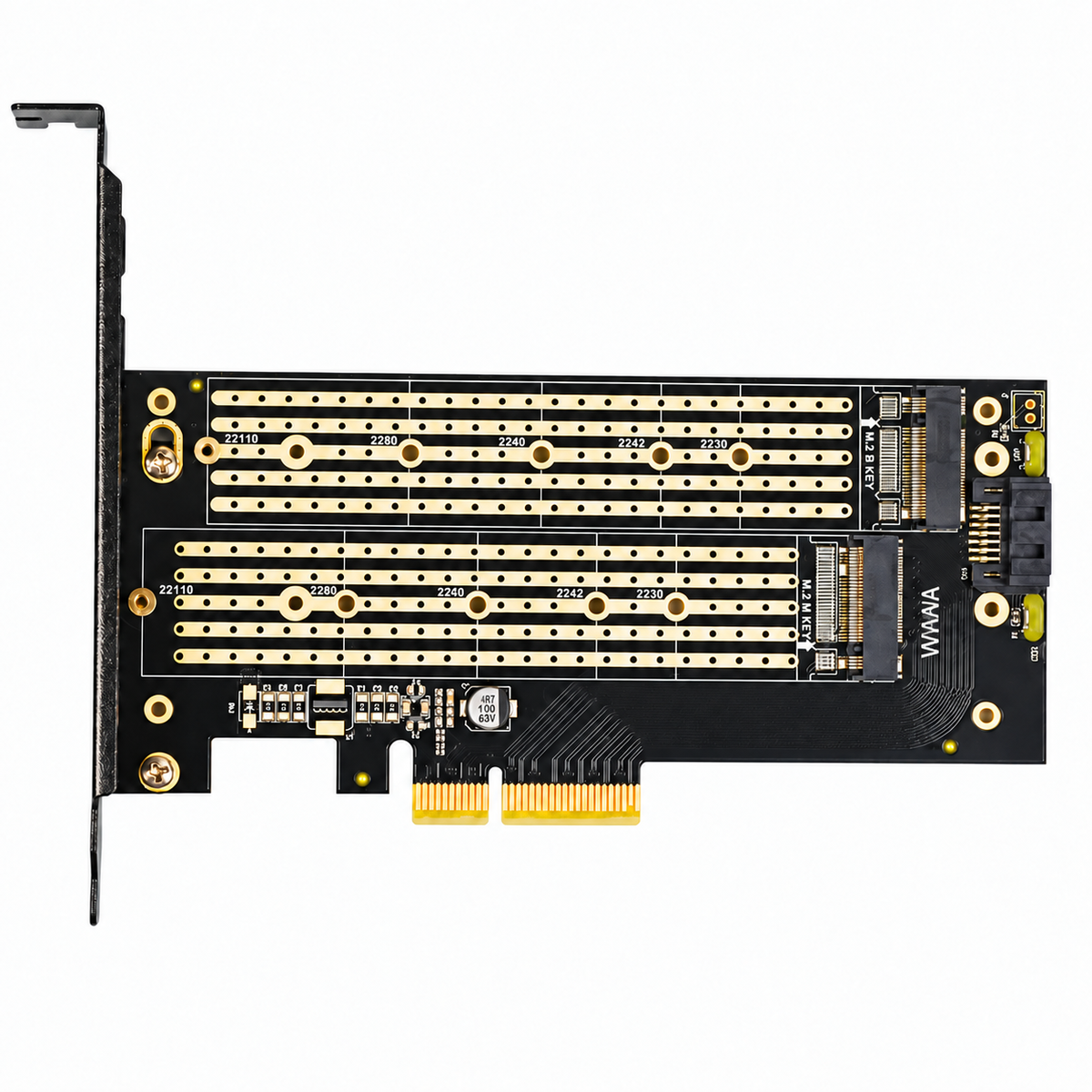 Adaptador Dual M.2 PCIe — fotografía 1 con fondo blanco