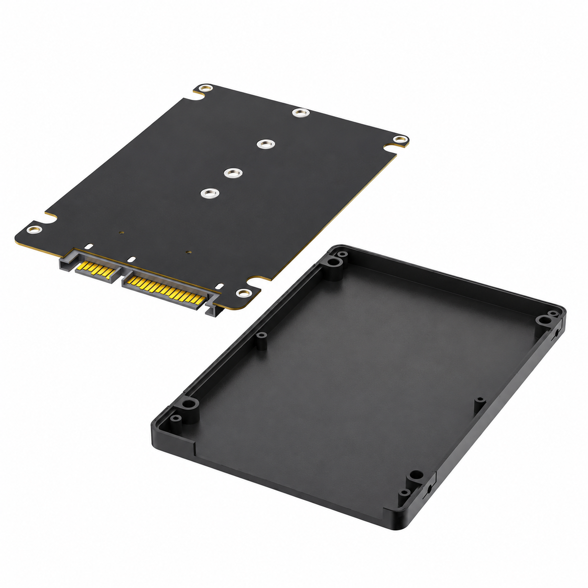 Adaptador M.2 SSD a 2.5 SATA — fotografía 2 con fondo blanco
