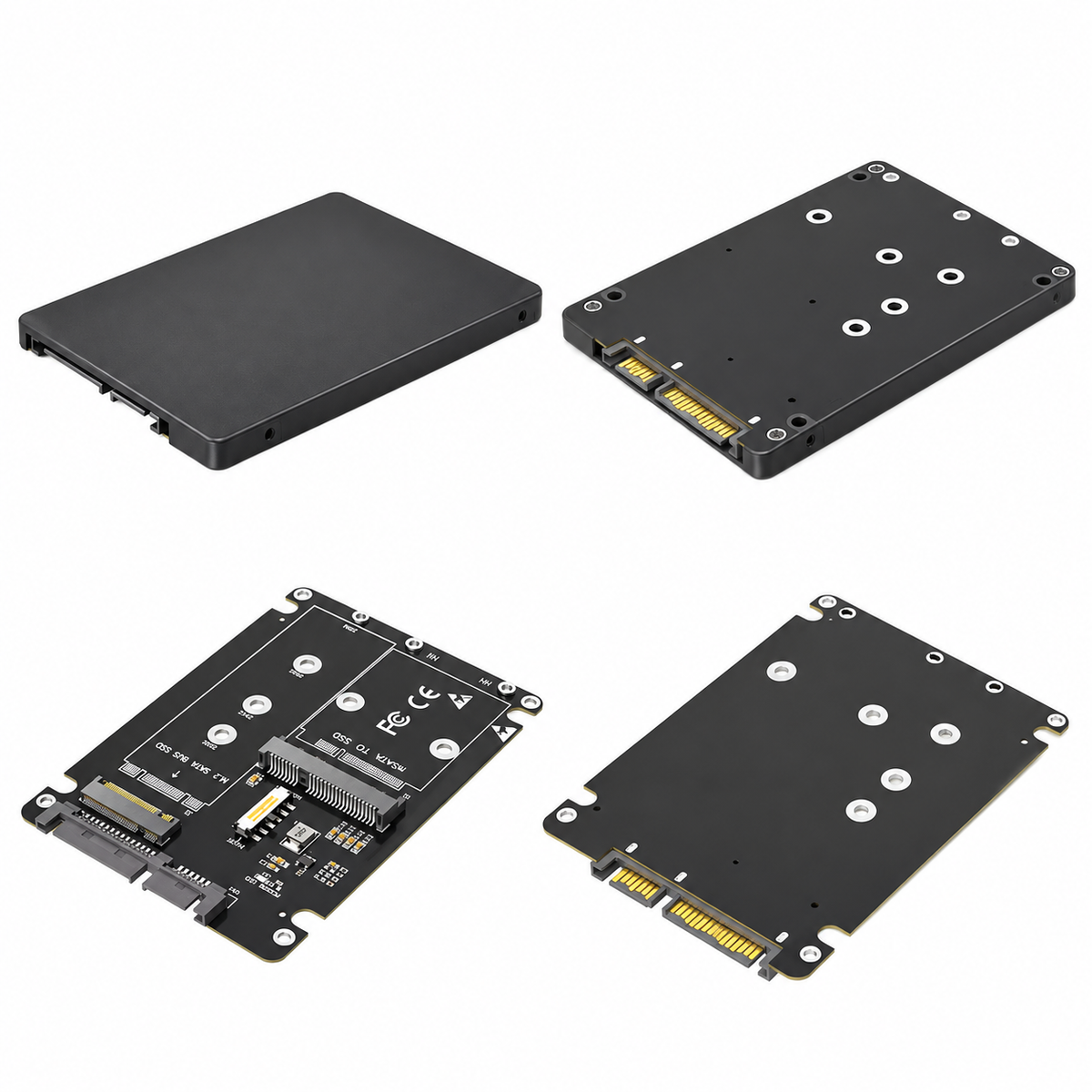 Adaptador SSD M.2 /M.SATA/ a Sata III — fotografía 1 con fondo blanco
