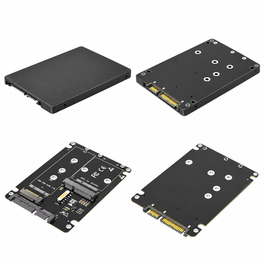 Adaptador SSD M.2 /M.SATA/ a Sata III — fotografía 1 con fondo blanco