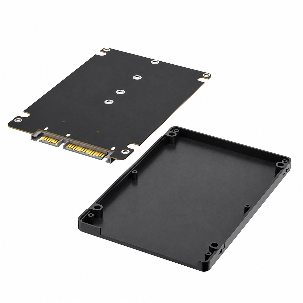 Adaptador SSD M.2 /M.SATA/ a Sata III — fotografía 3 con fondo blanco