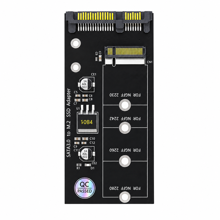 Adaptador SSD M.2 Sata a SATA III — fotografía 1 con fondo blanco