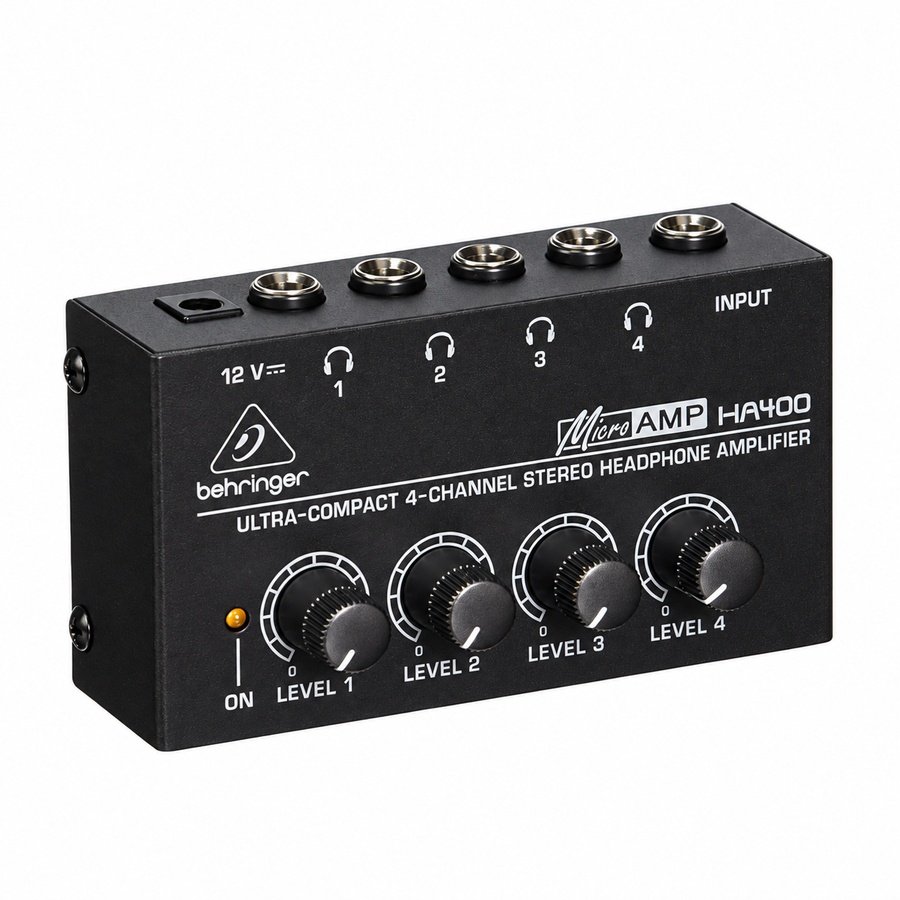 Amplificador Behringer HA400. — fotografía 1 con fondo blanco