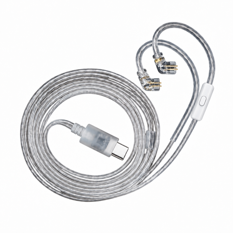 Cable KZ USB C — Con Micrófono — fotografía 1 con fondo blanco