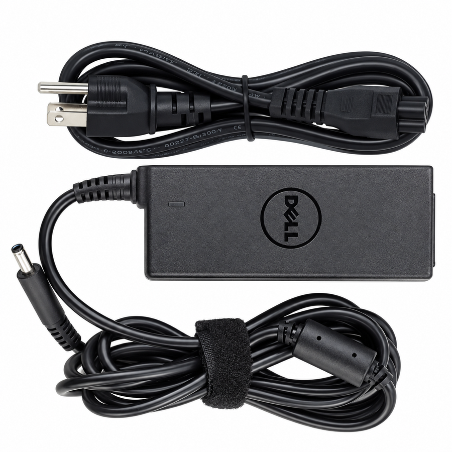 Cargador DELL 45 W Punta Fina. — fotografía 1 con fondo blanco