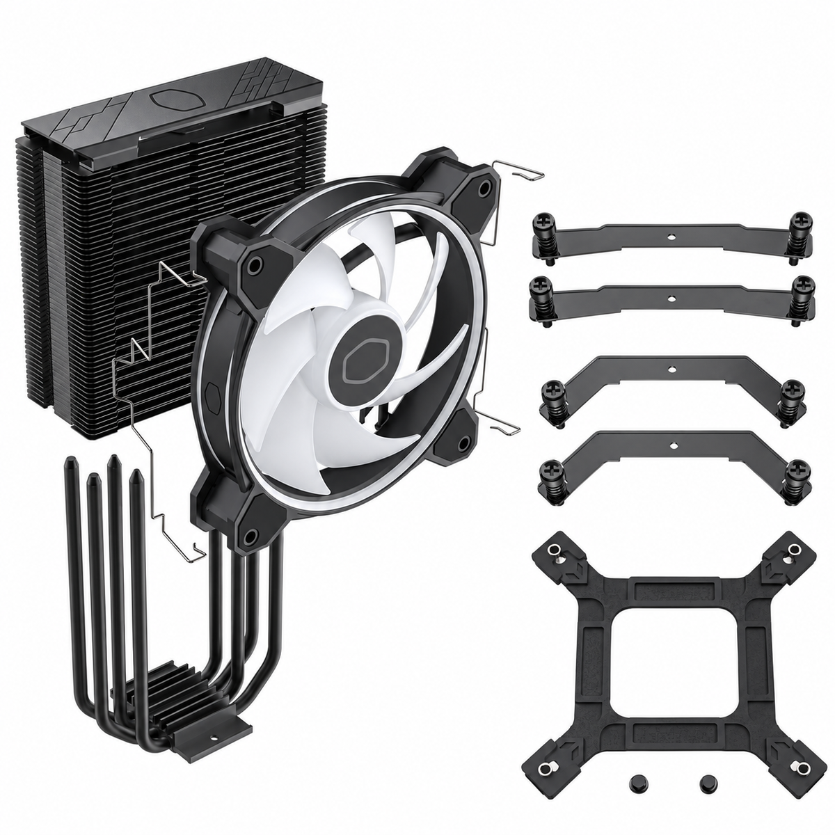 Cooler Master Hyper 212 Halo — BLACK — fotografía 3 con fondo blanco