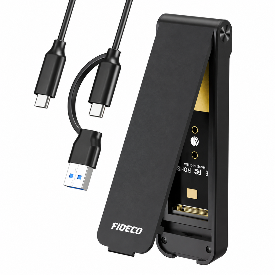 Enclosure FIDECO M.2 NVMe — fotografía 1 con fondo blanco