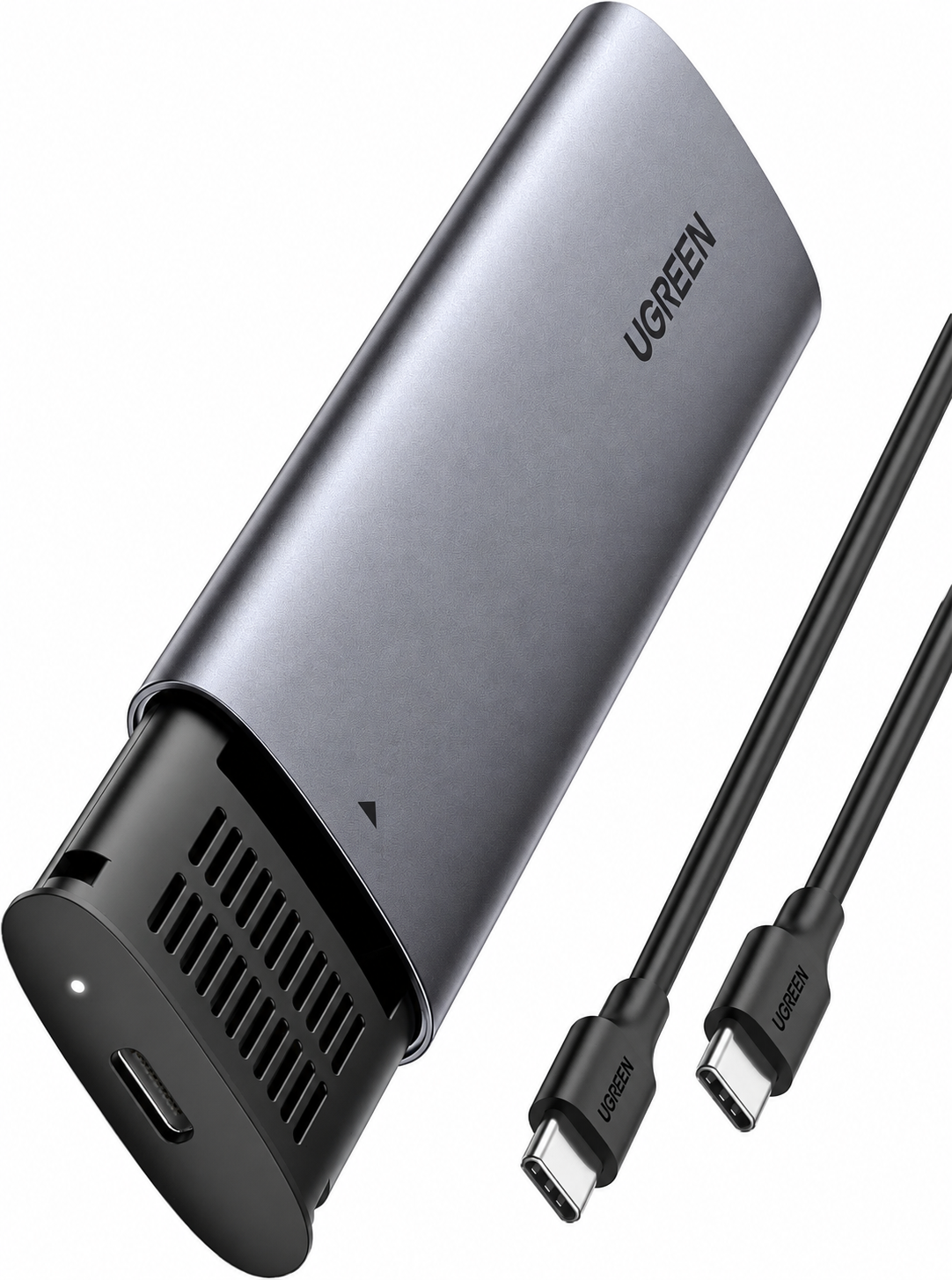 Enclosure UGREEN M.2 a USB-C — fotografía 1 con fondo blanco