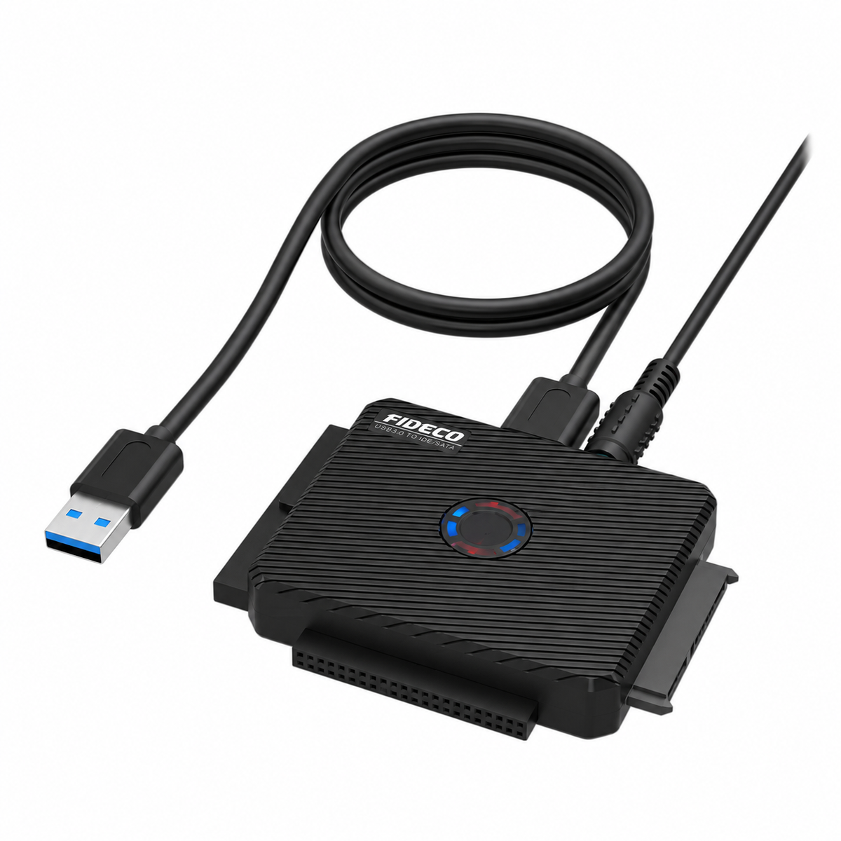 FIDECO Adaptador USB 3.0 a SATA/IDE — fotografía 1 con fondo blanco