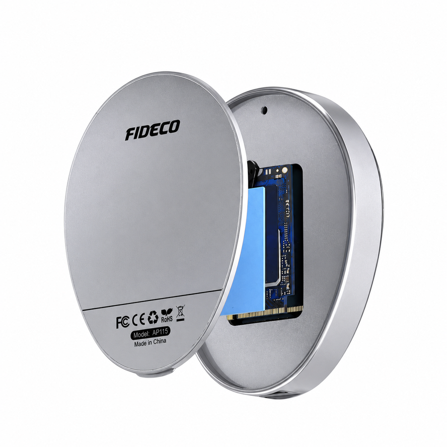 FIDECO Carcasa Magnética USB-C NVMe. — fotografía 1 con fondo blanco