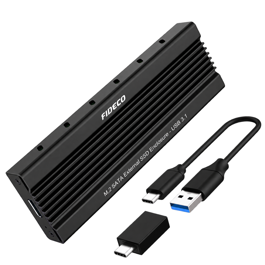 FIDECO M.2 NVMe / NGFF PCIe a USB 3.1 — vista 1
