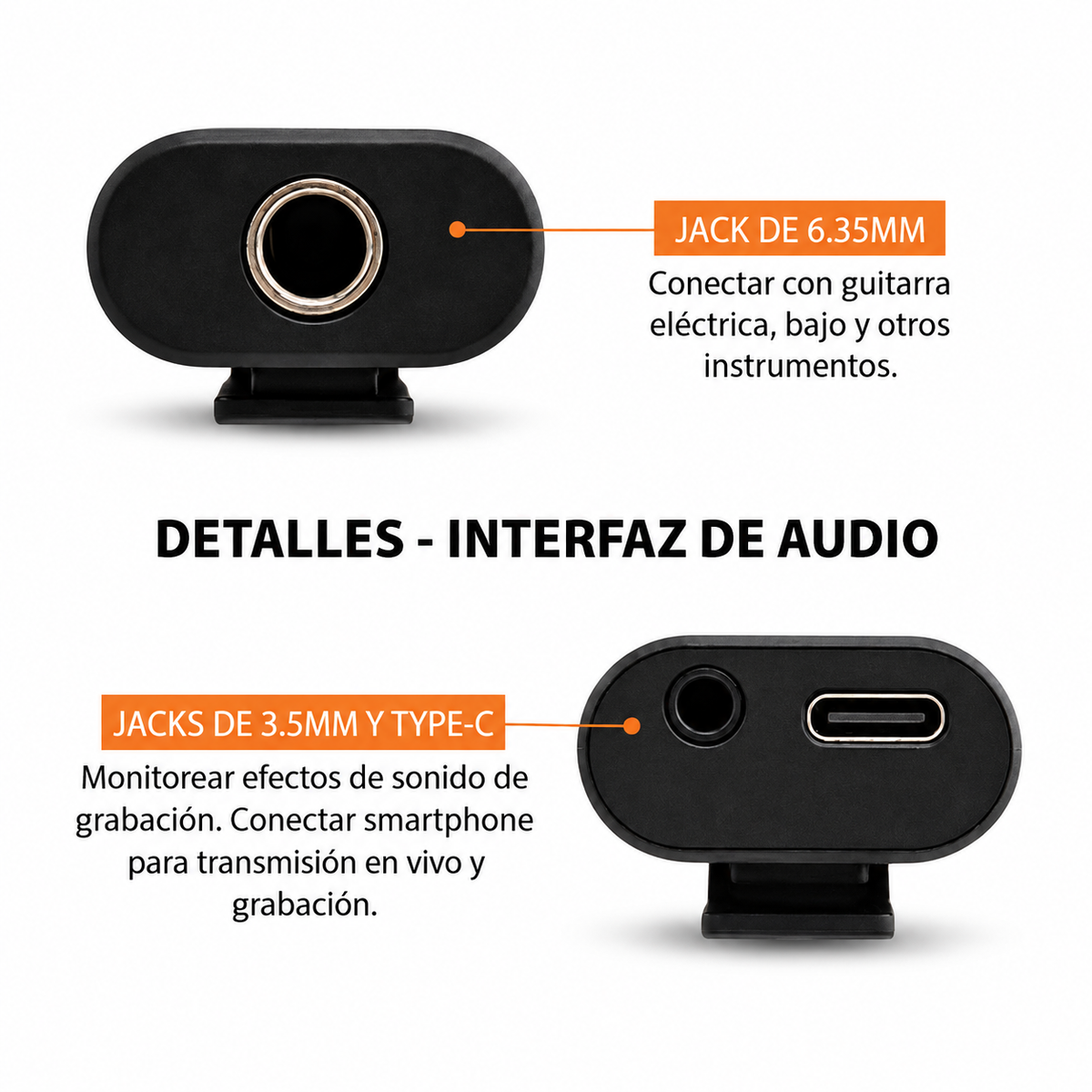 Interfaz de Audio JOYO — fotografía 2 con fondo blanco