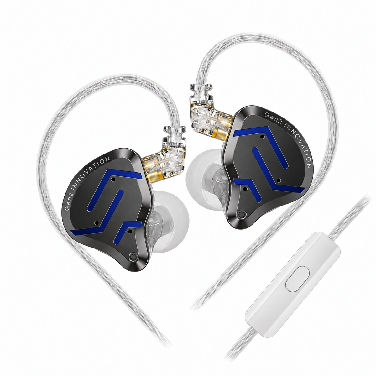 KZ ZSN PRO 2 - BLUE-BLACK — Con Micrófono — fotografía 1 con fondo blanco
