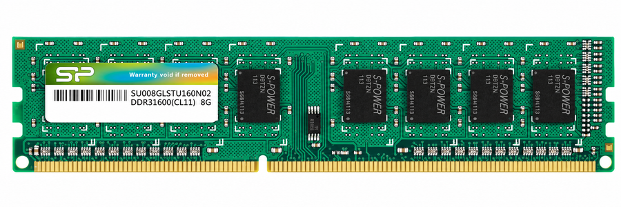 Memoria RAM Silicon Power DDR3 8GB Escritorio. — fotografía 1 con fondo blanco