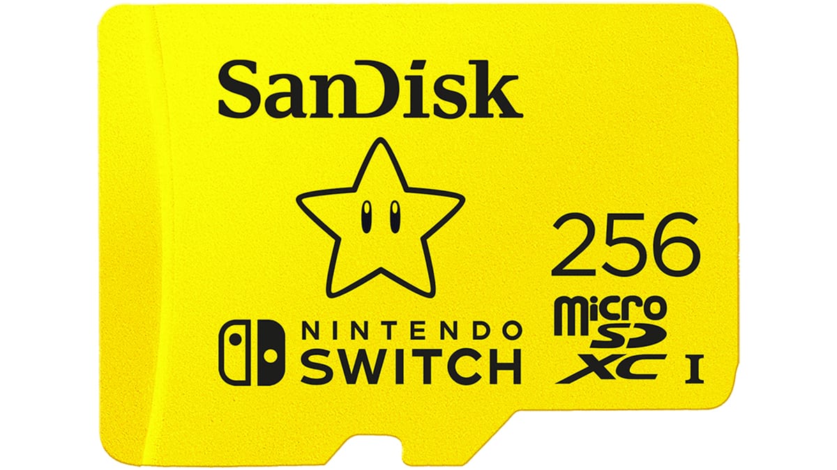 Micro SD Nintendo SWITCH 256GB — fotografía 1 con fondo blanco