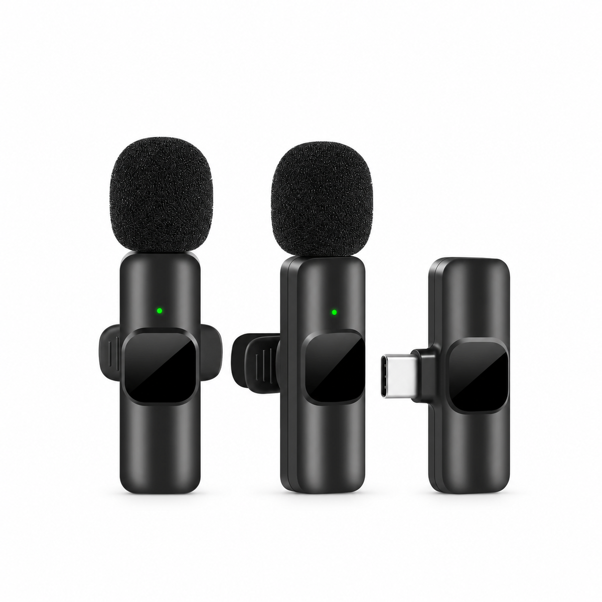 Micrófono Inalámbrico  - 2 Microfonos — USB - C — fotografía 1 con fondo blanco
