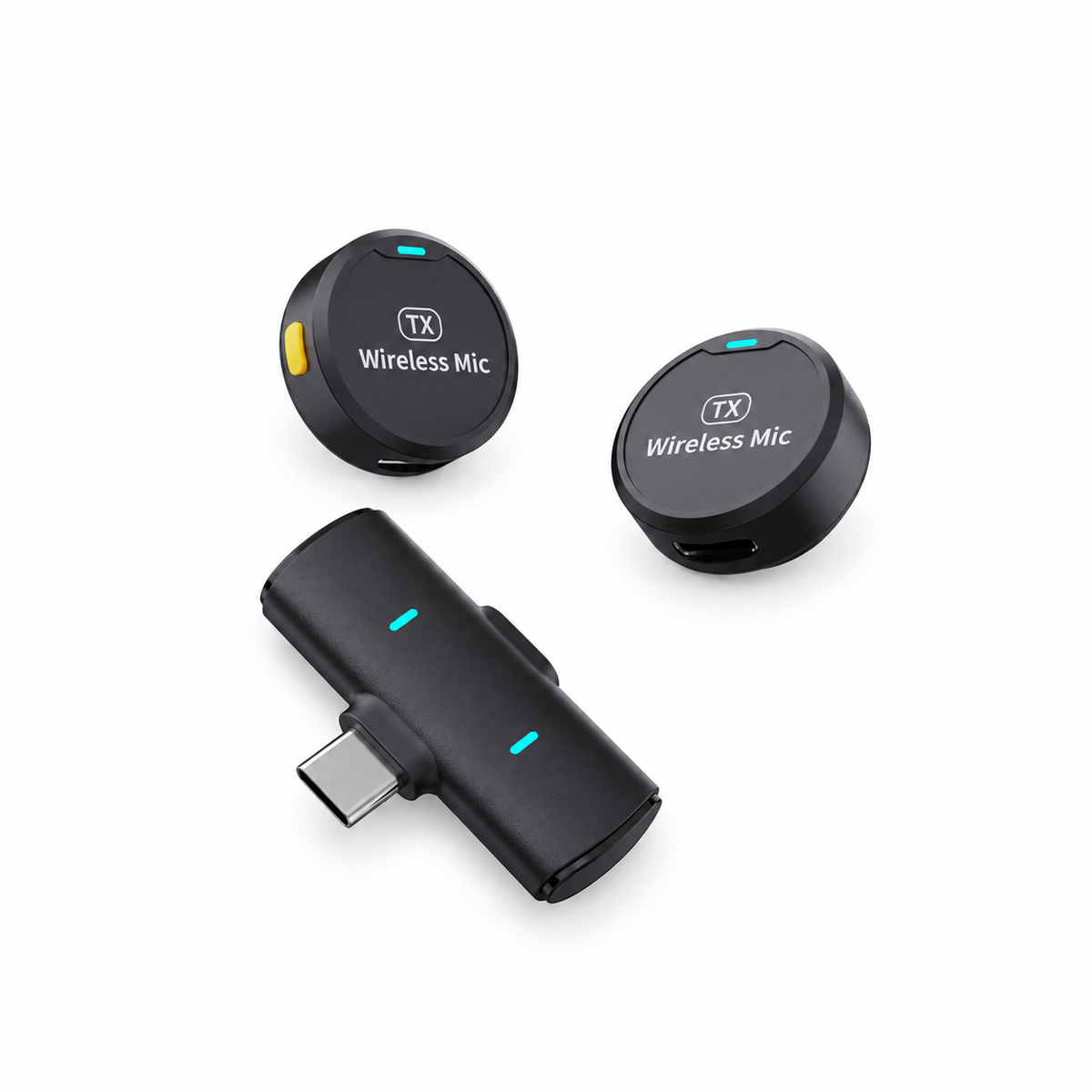 Micrófono Inalámbrico Magneticos - 2 Micrófonos — USB-C — fotografía 1 con fondo blanco