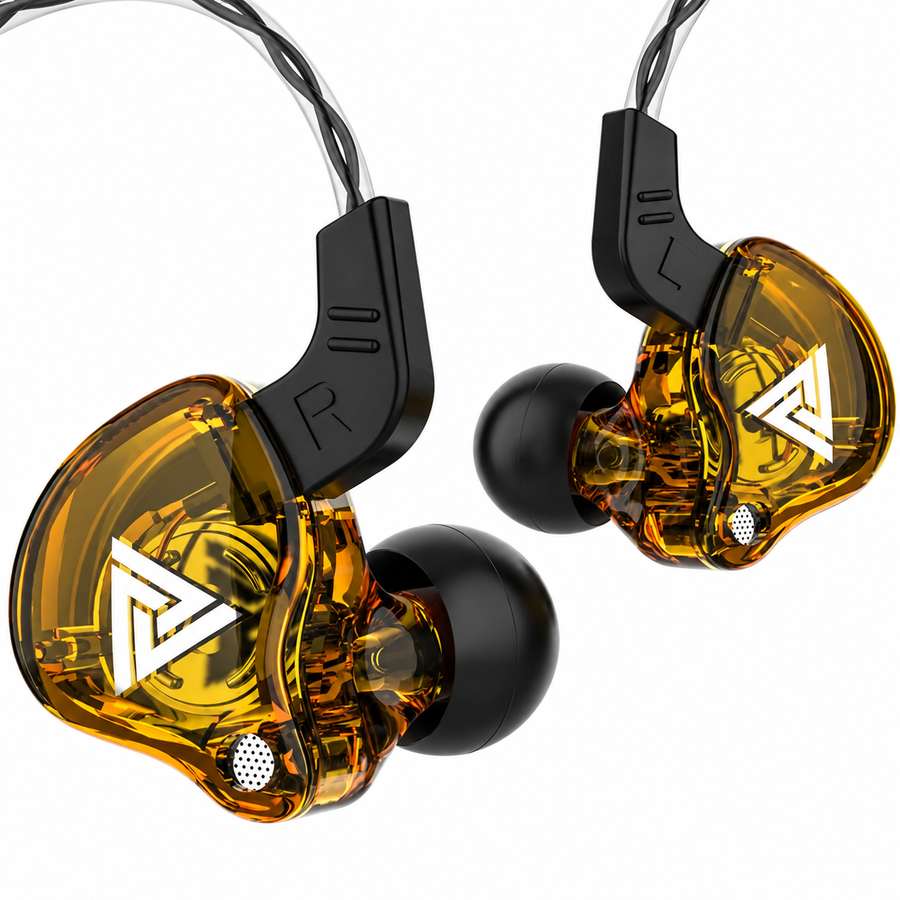 QKZ AK6 - Yellow — Con Micrófono — fotografía 1 con fondo blanco