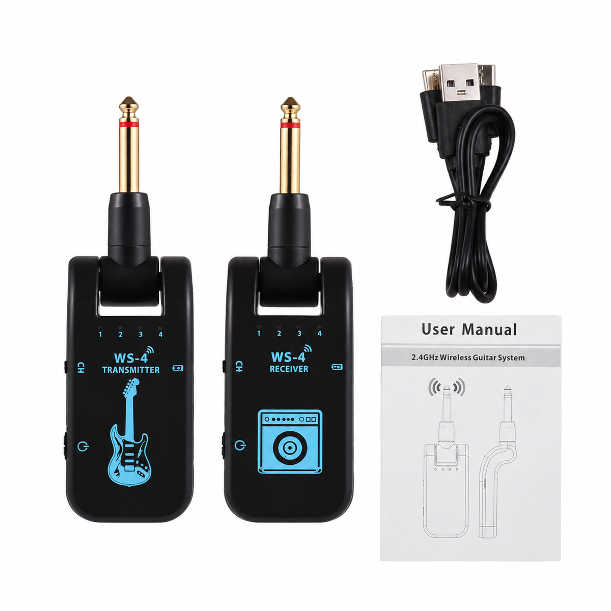 Sistema Inalámbrico para instrumentos 2.4G Recargable — fotografía 1 con fondo blanco