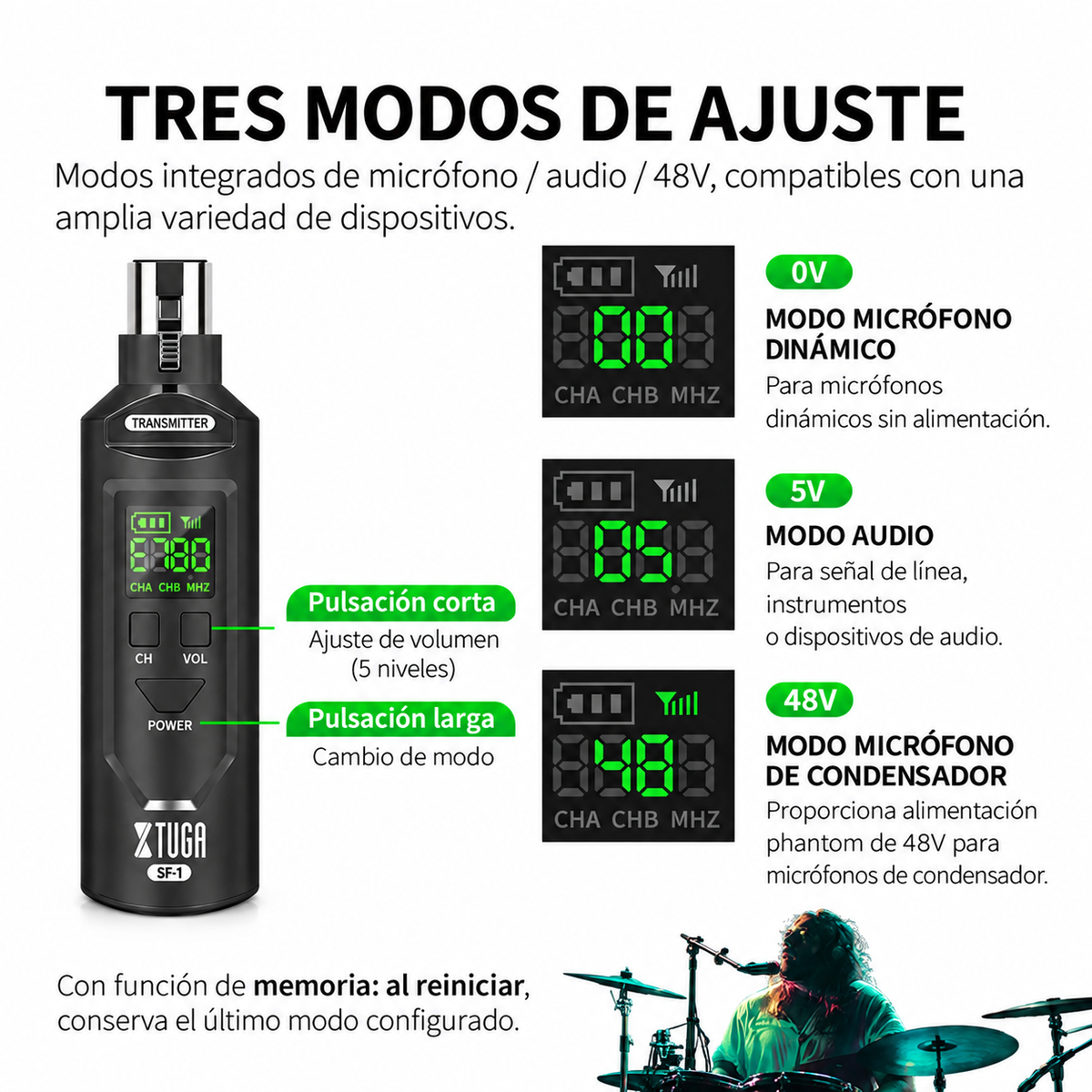 Sistema Inalámbrico XTUGA — fotografía 2 con fondo blanco
