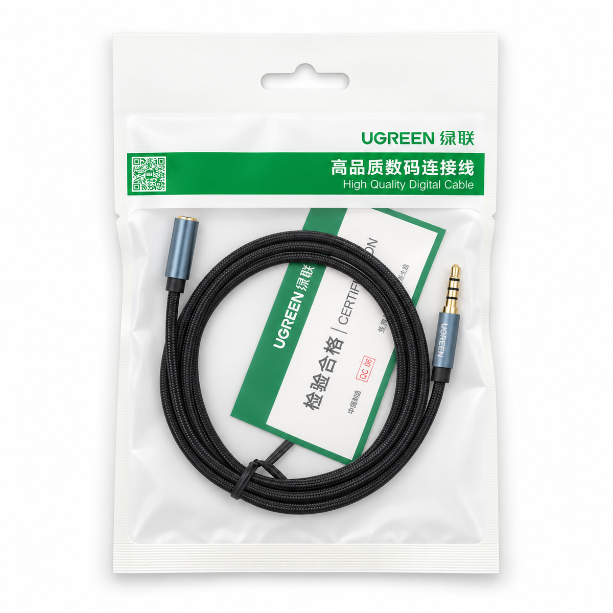 Extensión de audio UGREEN 40673 TRRS de 3.5 mm macho a hembra, 1 metro