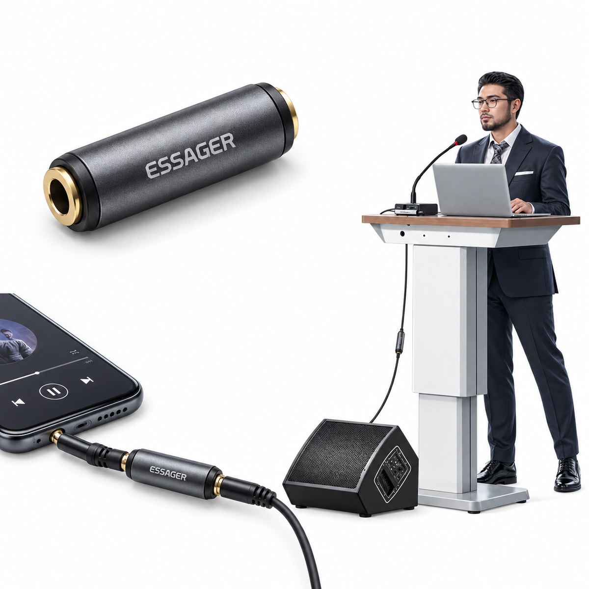 Aislador de Ruido Audio AUX 3.5 mm